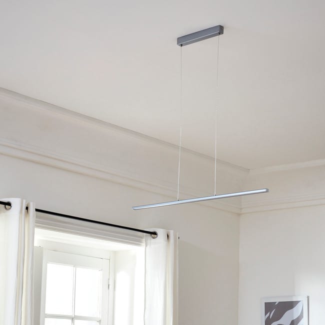 Leroymerlin Lampadario LED moderno Fonda grigio luce calda 2190 lumen INSPIRE Vendita calda