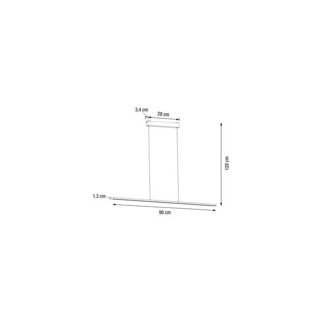 Leroymerlin Lampadario LED moderno Fonda grigio luce calda 2190 lumen INSPIRE Vendita calda