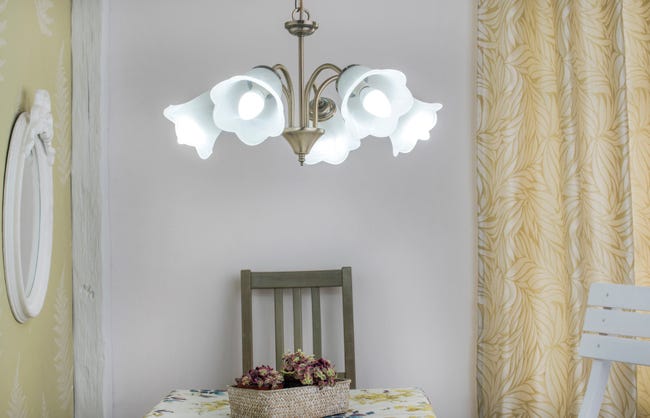 Leroymerlin Lampadario Neoclassico Victoria oro cristallo 5x E14 INSPIRE Offerta migliore