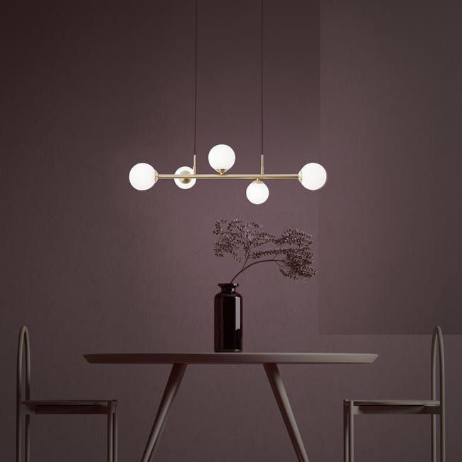 Leroymerlin Lampadario Glamour Callas dorato 5x G9 INSPIRE Online Outlet