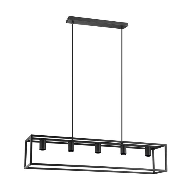 Leroymerlin Lampadario Design Eldrick nero 5x E27 INSPIRE