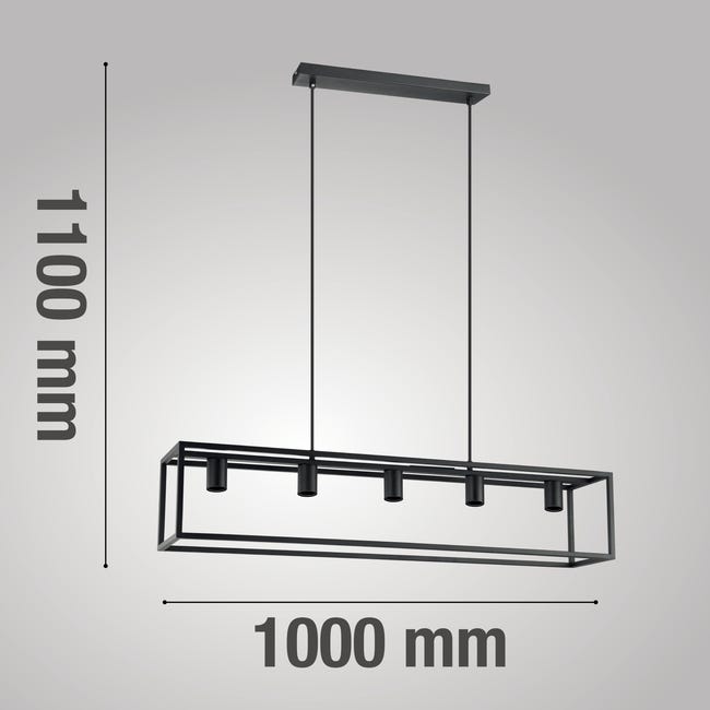 Leroymerlin Lampadario Design Eldrick nero 5x E27 INSPIRE Offerte esclusive
