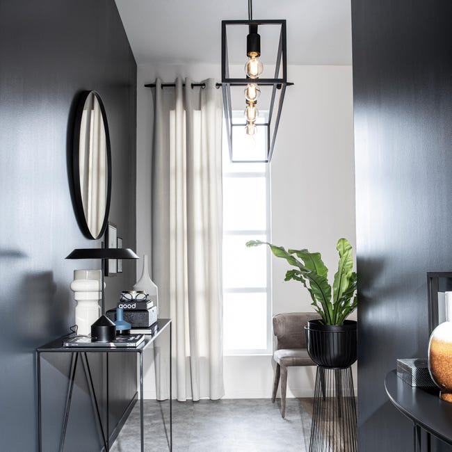 Leroymerlin Lampadario Design Eldrick nero 5x E27 INSPIRE Offerte esclusive