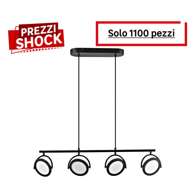 Leroymerlin Lampadario LED design Diuna nero Ø95cm luce con 3 temperature di colore 2816 lumen INSPIRE Nuovi prodotti