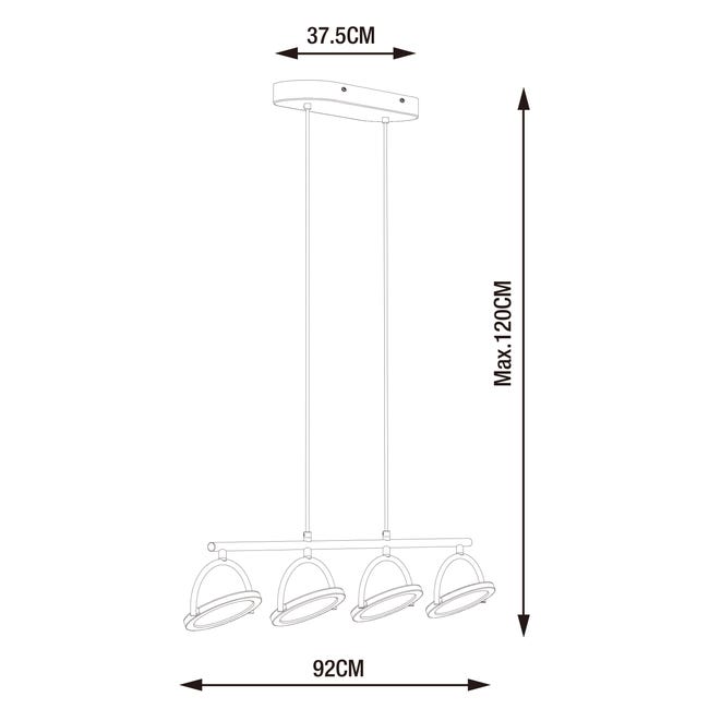 Leroymerlin Lampadario LED design Diuna nero Ø95cm luce con 3 temperature di colore 2816 lumen INSPIRE Nuovi prodotti
