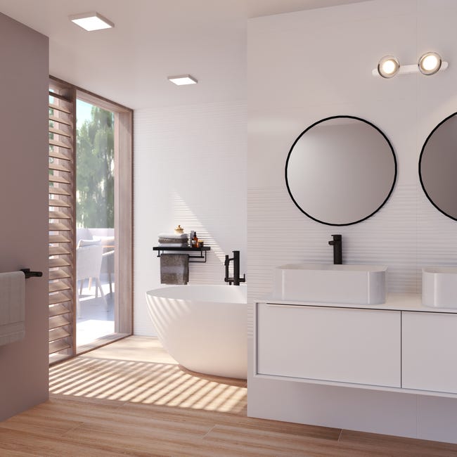 Leroymerlin Pannello LED Sanoa bianco 22.5x22.5 cm INSPIRE Luce cct regolazione da bianco caldo a bianco freddo 2500 LUMEN Comprane uno, ottenene uno gratis
