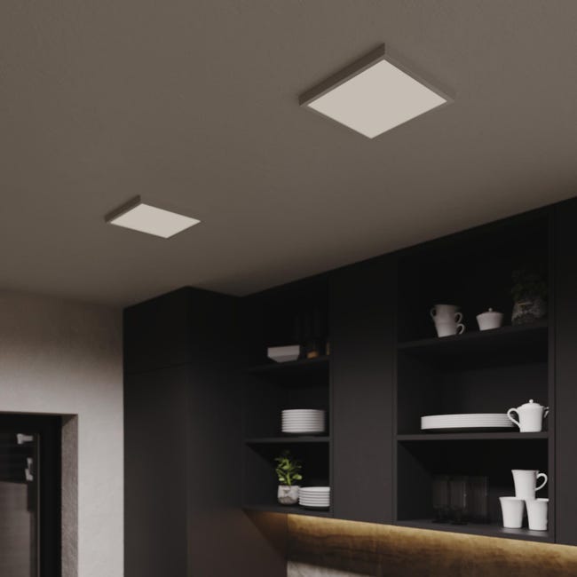 Leroymerlin Pannello LED Sanoa bianco 22.5x22.5 cm INSPIRE Luce cct regolazione da bianco caldo a bianco freddo 2500 LUMEN Comprane uno, ottenene uno gratis