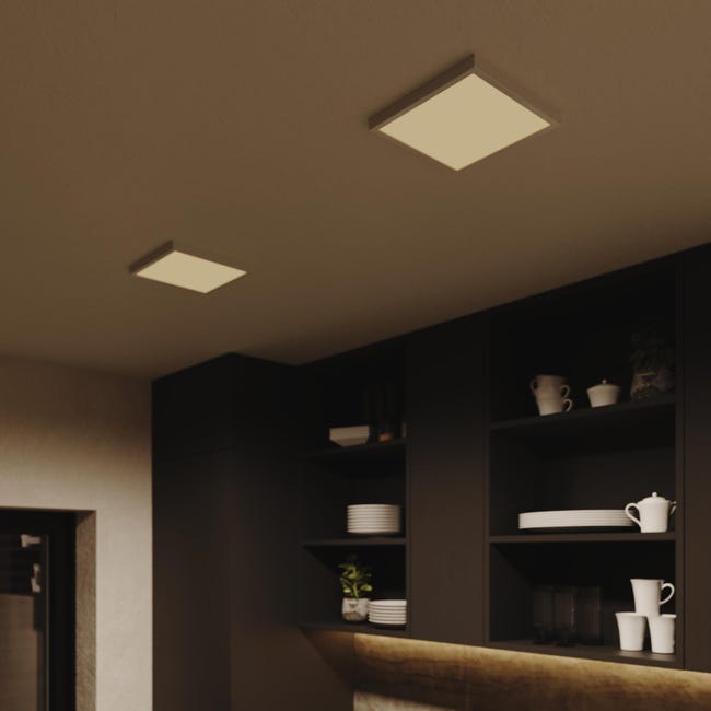 Leroymerlin Pannello LED Sanoa bianco 22.5x22.5 cm INSPIRE Luce cct regolazione da bianco caldo a bianco freddo 2500 LUMEN Comprane uno, ottenene uno gratis