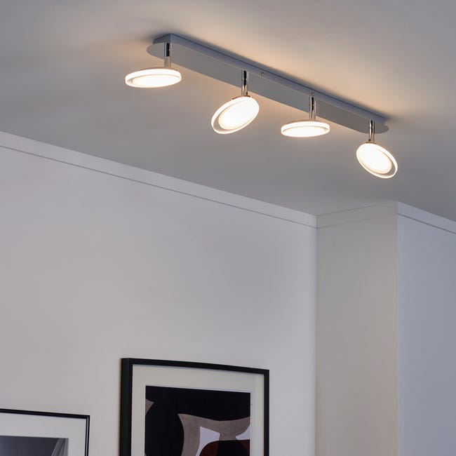 Leroymerlin Faretto decorativo con fonte luminosa LED Loob New cromo 4xINSPIRE