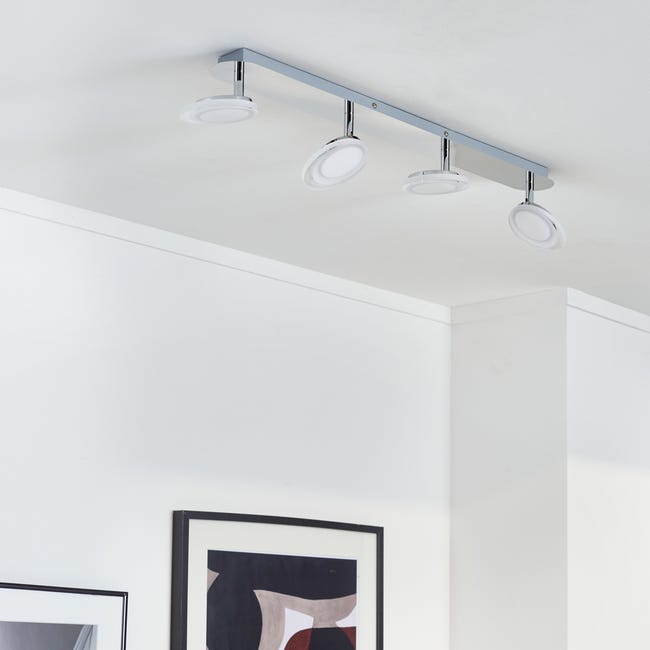 Leroymerlin Faretto decorativo con fonte luminosa LED Loob New cromo 4xINSPIRE Sconti VIP
