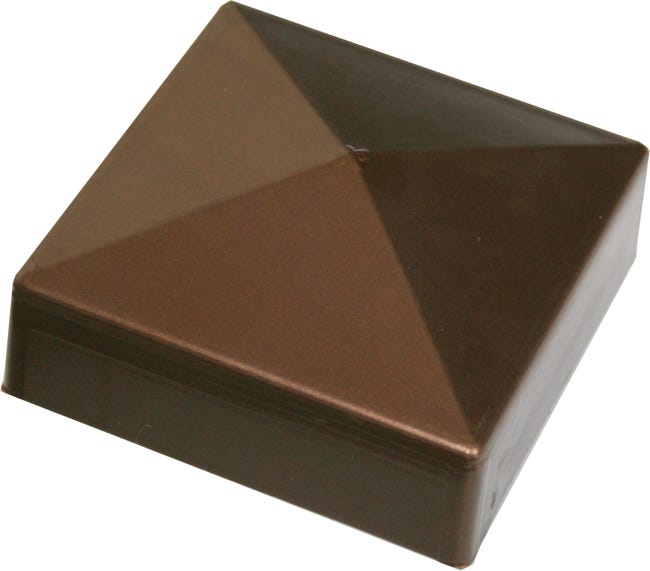 Leroymerlin Terminale per palo quadrato in pvc Rame H 3 x L 7 x P 7 cm Ritorno libero