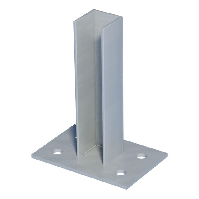 Leroymerlin Piastra di montaggio in ACCIAIO FERRO BULLONI rettangolare H 21 cm x L 10 cm x L 15 cm galvanizzato Latest stili