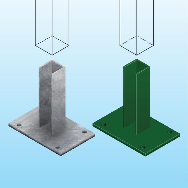 Leroymerlin Piastra di montaggio in ACCIAIO FERRO BULLONI rettangolare H 21 cm x L 10 cm x L 15 cm galvanizzato Latest stili