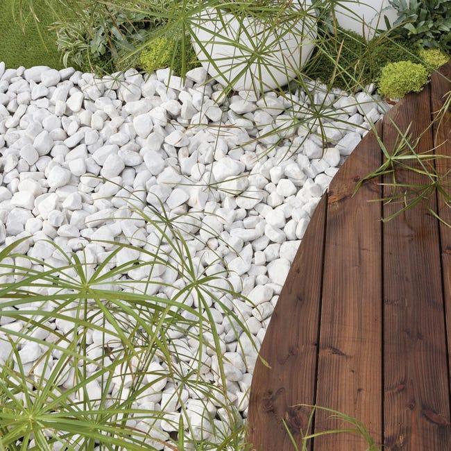 Leroymerlin Ciottolo 25/40 bianco carrara 20 kg Super sconto
