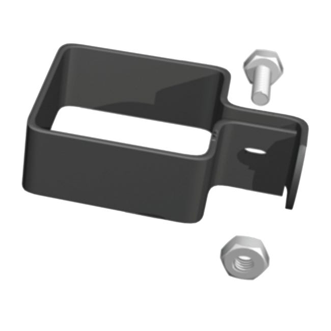 Leroymerlin Collare di fissaggio in ACCIAIO FERRO BULLONI Medium quadrato H 3.5 cm x L 5 cm x L 5 cm antracite Officina