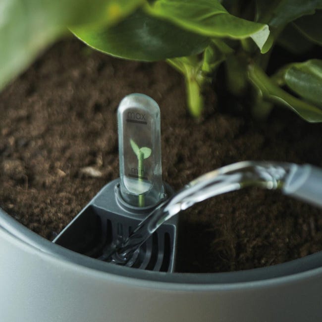 Leroymerlin Vaso con supporto ELHO Auto-irrigante in polipropilene nero H 39 cm Ø 42.8 cm Spedizione Gratuita