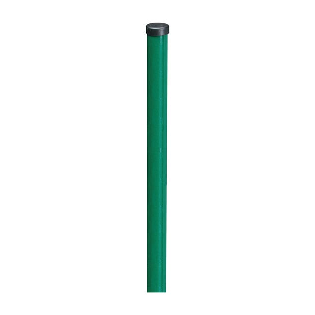 Leroymerlin Palo in ACCIAIO FERRO BULLONI Medium tondo Ø 48 mm H 200 cm x verde Soddisfazione Garantita