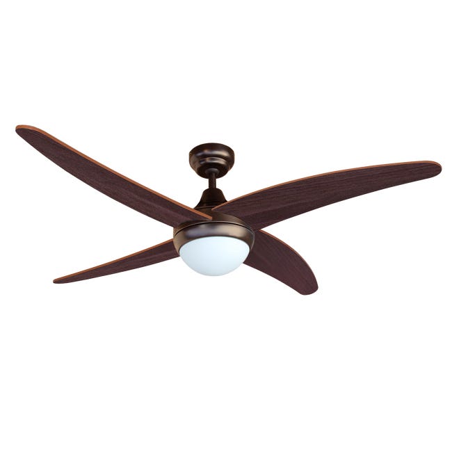 Leroymerlin Ventilatore da soffitto Mar Regal noce scuro Ø 122 cm CCT dimmerabile SULION IP20 Convenienza