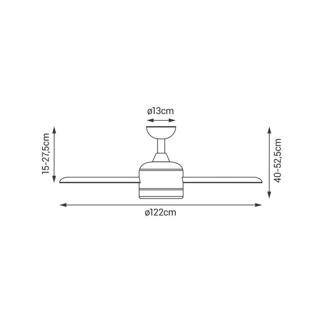 Leroymerlin Ventilatore da soffitto Mar Regal noce scuro Ø 122 cm CCT dimmerabile SULION IP20 Convenienza