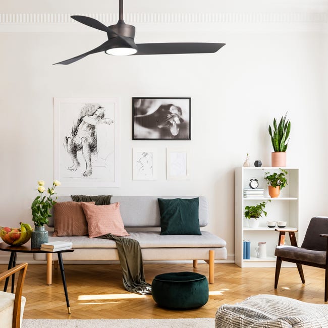 Leroymerlin Ventilatore da soffitto Tom marrone Ø 144 cm CCT dimmerabile SULION IP20 Sconto