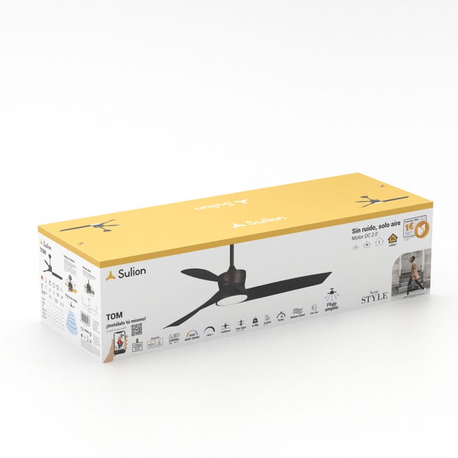 Leroymerlin Ventilatore da soffitto Tom marrone Ø 144 cm CCT dimmerabile SULION IP20 Sconto
