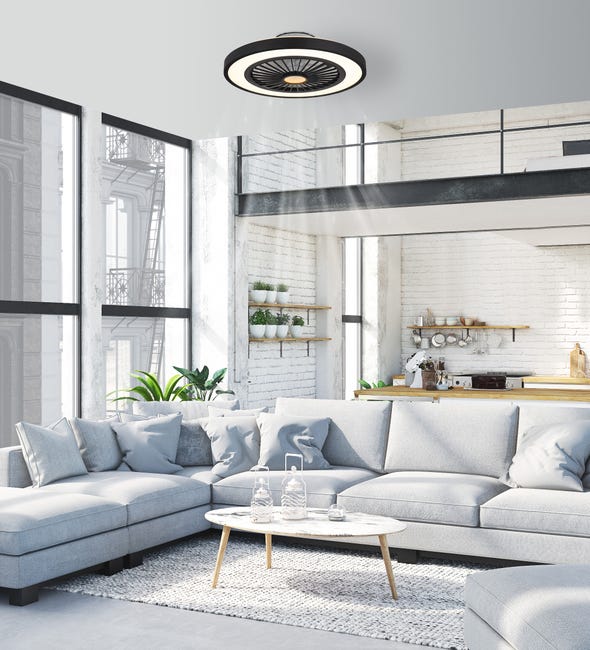 Leroymerlin Ventilatore da soffitto BLIZZAK nero Ø 54 cm dimmerabile IP20 Offerta