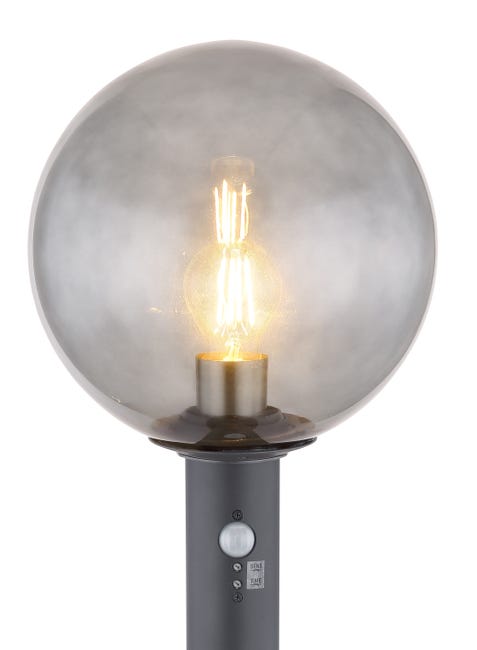 Leroymerlin Lampione da giardino con sensore di movimento Ossy H 100 cm grigio IP44 GLOBO Outlet