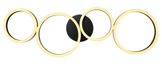 Leroymerlin Plafoniera LED moderno Venosa nero luce calda GLOBO Saldi