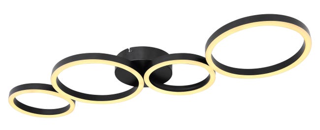 Leroymerlin Plafoniera LED moderno Venosa nero luce calda GLOBO Saldi