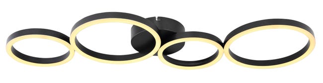 Leroymerlin Plafoniera LED moderno Venosa nero luce calda GLOBO Saldi