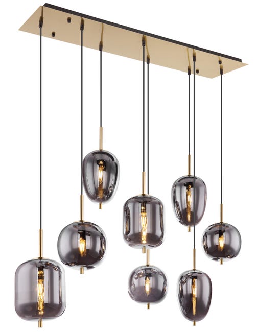 Leroymerlin Lampadario Moderno Blacky I 8x E14 GLOBO
