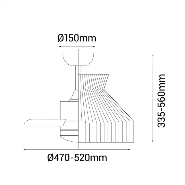 Leroymerlin Ventilatore da soffitto Natar legno Ø 52 cm CCT dimmerabile SULION IP44 Saldi Di Fabbrica