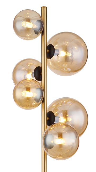 Leroymerlin Lampada da terra Riha dorato H 155cm 6 luci 350 LUMEN I Più Venduti