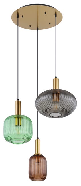Leroymerlin Lampadario Moderno Normy 3x E27 GLOBO Negozio