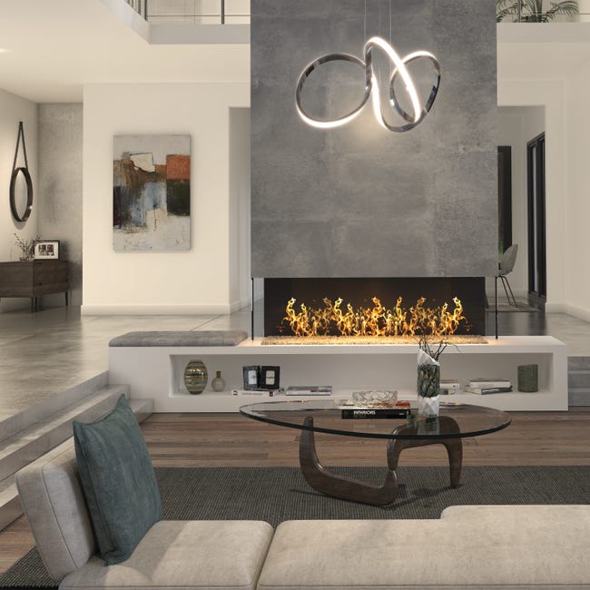 Leroymerlin Lampadario LED moderno Swirl grigio 1700 lumen ARTIKA In Saldo