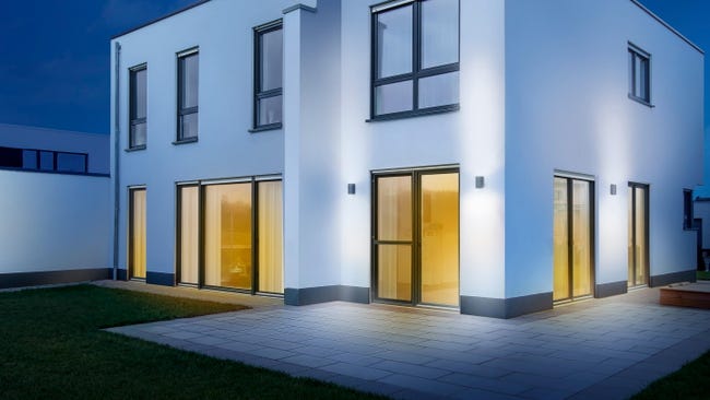 Leroymerlin Applique LED moderno da esterno L 930 M grigio con sensore crepuscolare STEINEL IP44 Nuova