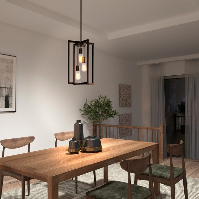 Leroymerlin Lampadario LED industriale Yale bronzo 350 lumen ARTIKA