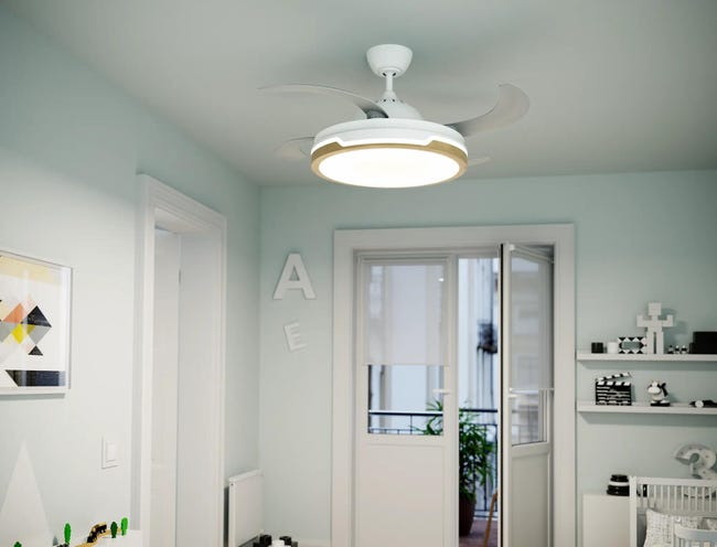 Leroymerlin Ventilatore da soffitto Yang bianco Ø 107 cm CCT SULION IP20 Comprare a buon mercato