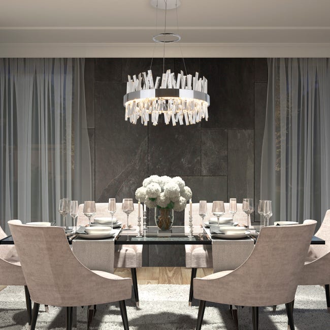 Leroymerlin Lampadario LED moderno Enchanted grigio 2250 lumen ARTIKA