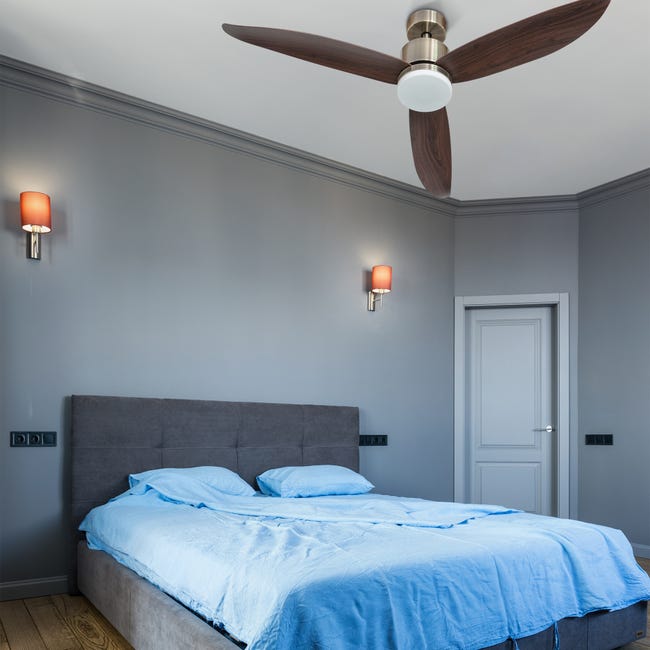Leroymerlin Ventilatore da soffitto CIES PLUS marrone Ø 132 cm dimmerabile ARTE CONFORT IP20 Offerta Giorno del Papà