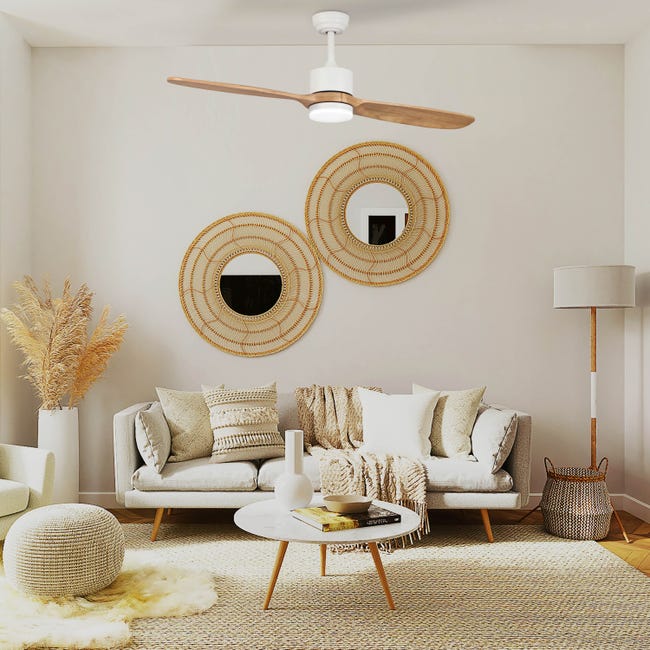 Leroymerlin Ventilatore da soffitto Bambu bambù Ø 132 cm dimmerabile SULION IP20 Offerta Anniversario