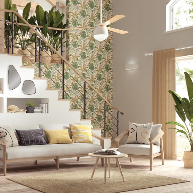 Leroymerlin Ventilatore da soffitto Fungo bambù Ø 132 cm dimmerabile SULION IP20 Offerta migliore