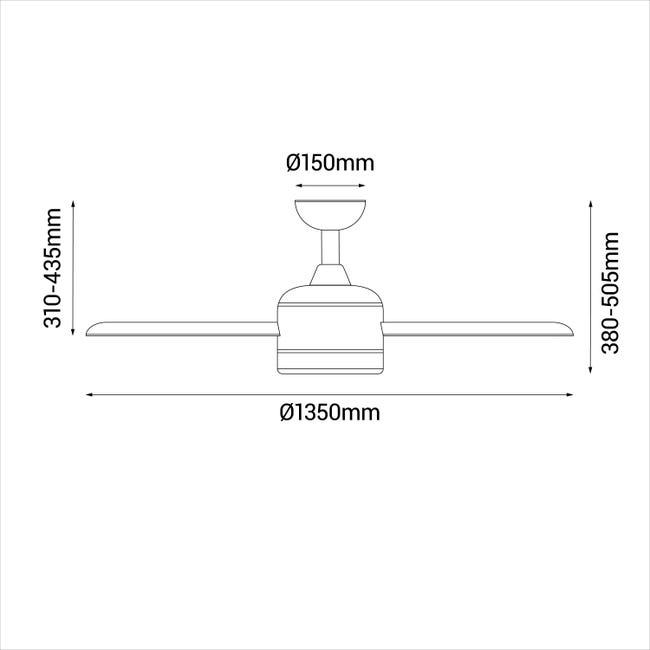 Leroymerlin Ventilatore da soffitto Julia rovere Ø 135 cm CCT dimmerabile SULION IP44 Offerta temporanea