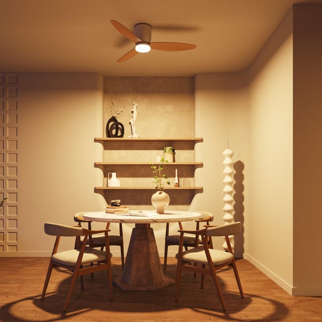 Leroymerlin Ventilatore da soffitto CONIL faggio Ø 122 cm dimmerabile ARTE CONFORT IP20 Lightning offer