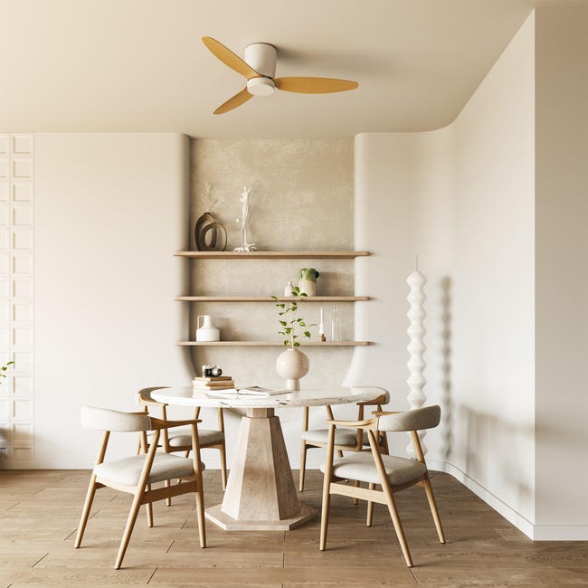 Leroymerlin Ventilatore da soffitto CONIL faggio Ø 122 cm dimmerabile ARTE CONFORT IP20 Lightning offer