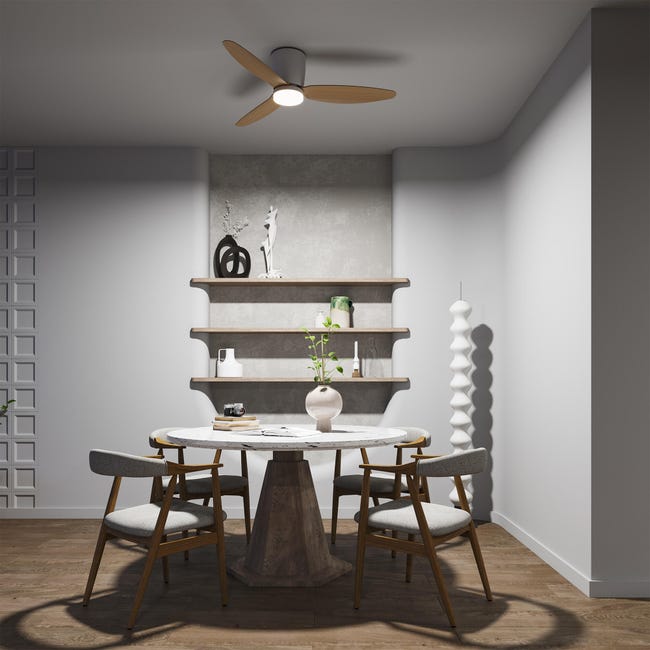 Leroymerlin Ventilatore da soffitto CONIL faggio Ø 122 cm dimmerabile ARTE CONFORT IP20 Lightning offer