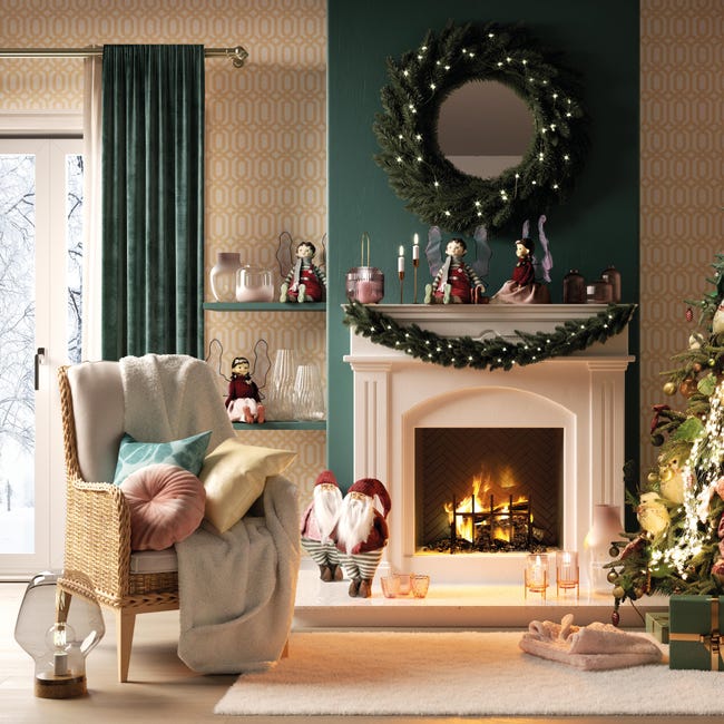Leroymerlin Tappeto tapp. Twinkle white natale antiscivolo bianco L 170 x L 120 cm Nuovi prodotti
