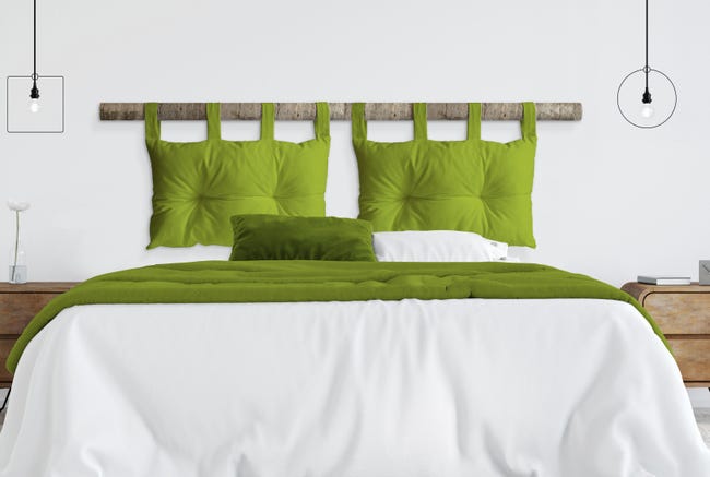 Leroymerlin Cuscino testata letto Ecopelle verde chiaro 45 x 70 cm Enormi risparmi