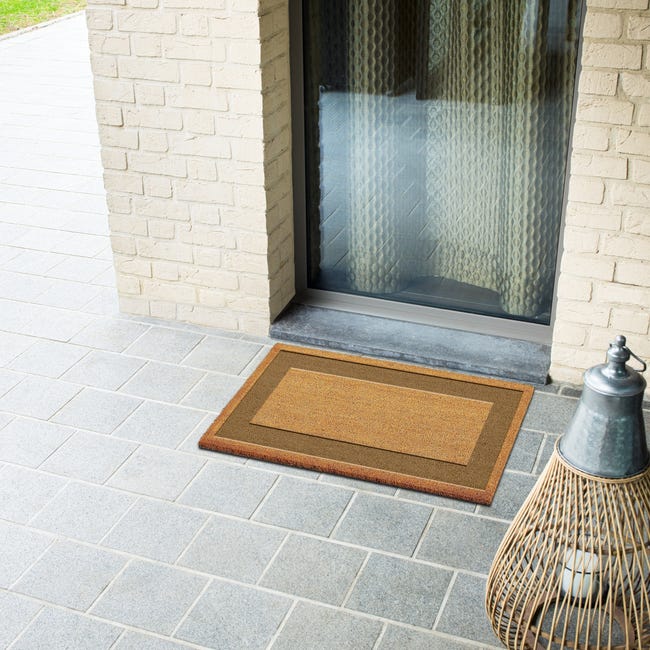 Leroymerlin Zerbino Raja in cocco beige e tortora rettangolare L 70 x L 40 cm Sconti VIP