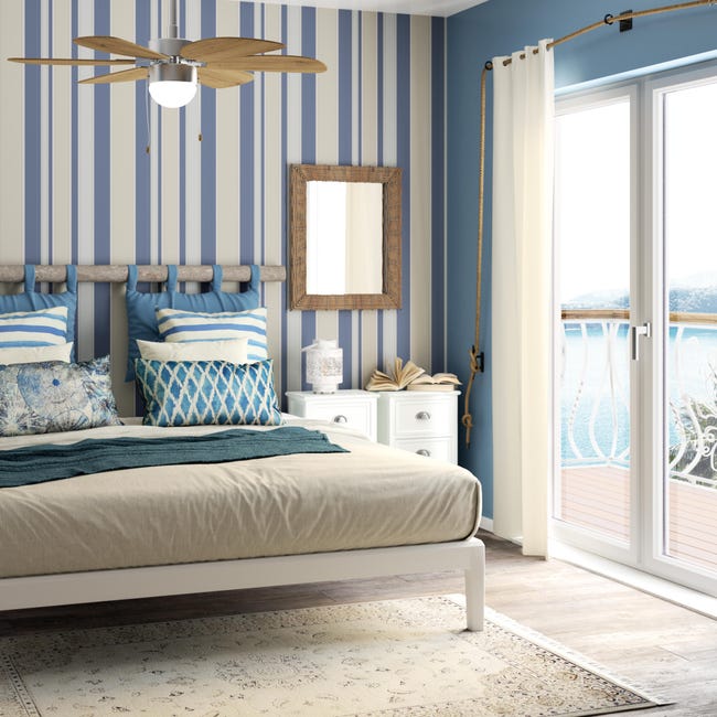 Leroymerlin Cuscino testata letto Panama blu 45 x 70 cm Prezzo basso